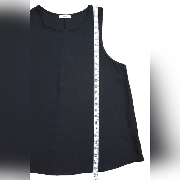 Tres Bien Womens Linen Tank Top Size XL Black Round Neck Sleeveless Pullover New - Picture 7 of 10
